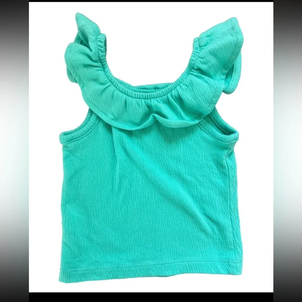 Carter’s Baby Girl Aqua Flutter Sleeve Top | 6M